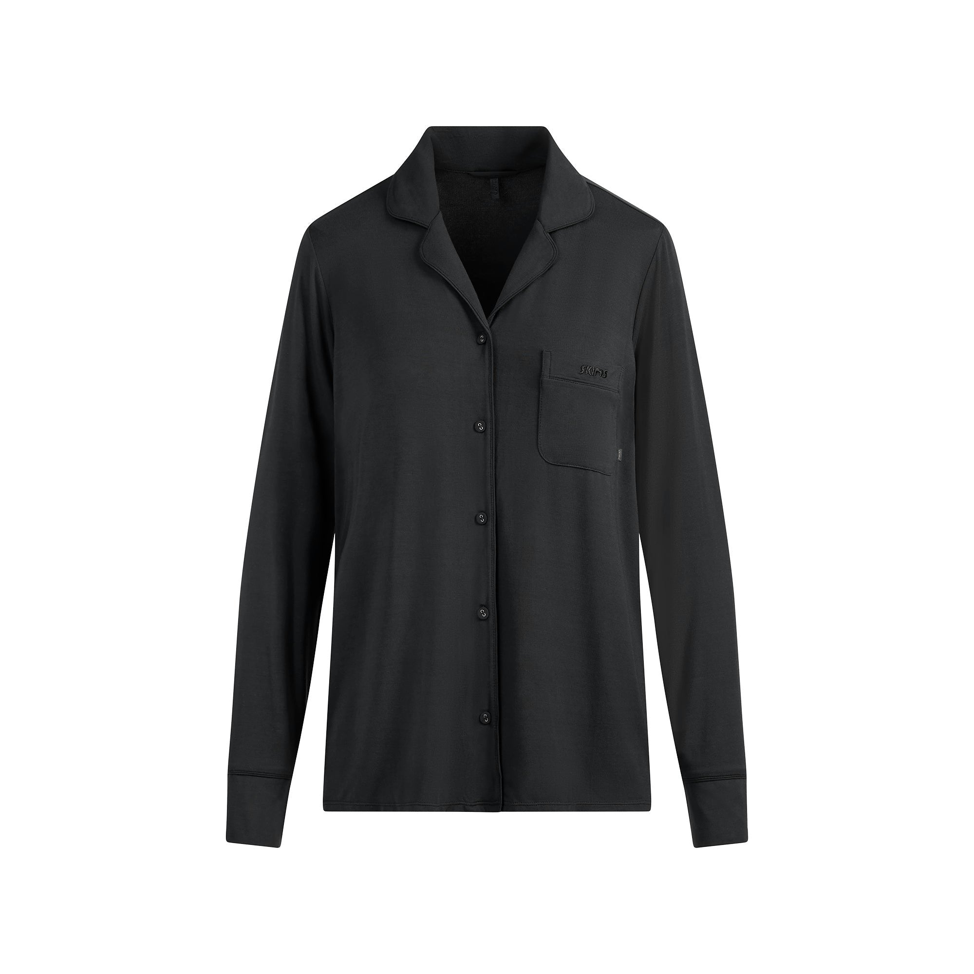 Skims Skims Sleep Long Sleeve Button Up Set Onyx