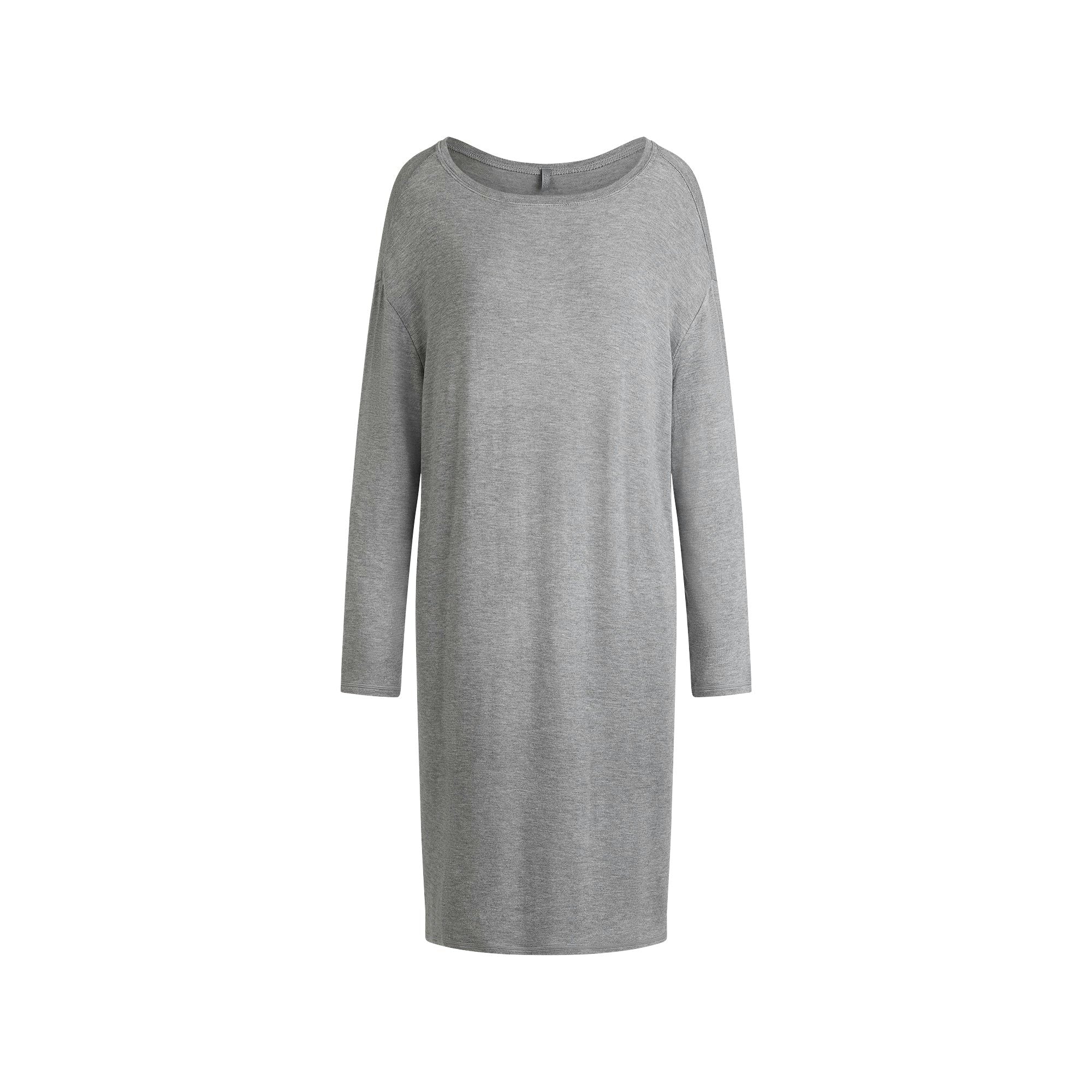 Skims Lightweight Modal Long Sleeve Tunic Dark Heather Grey