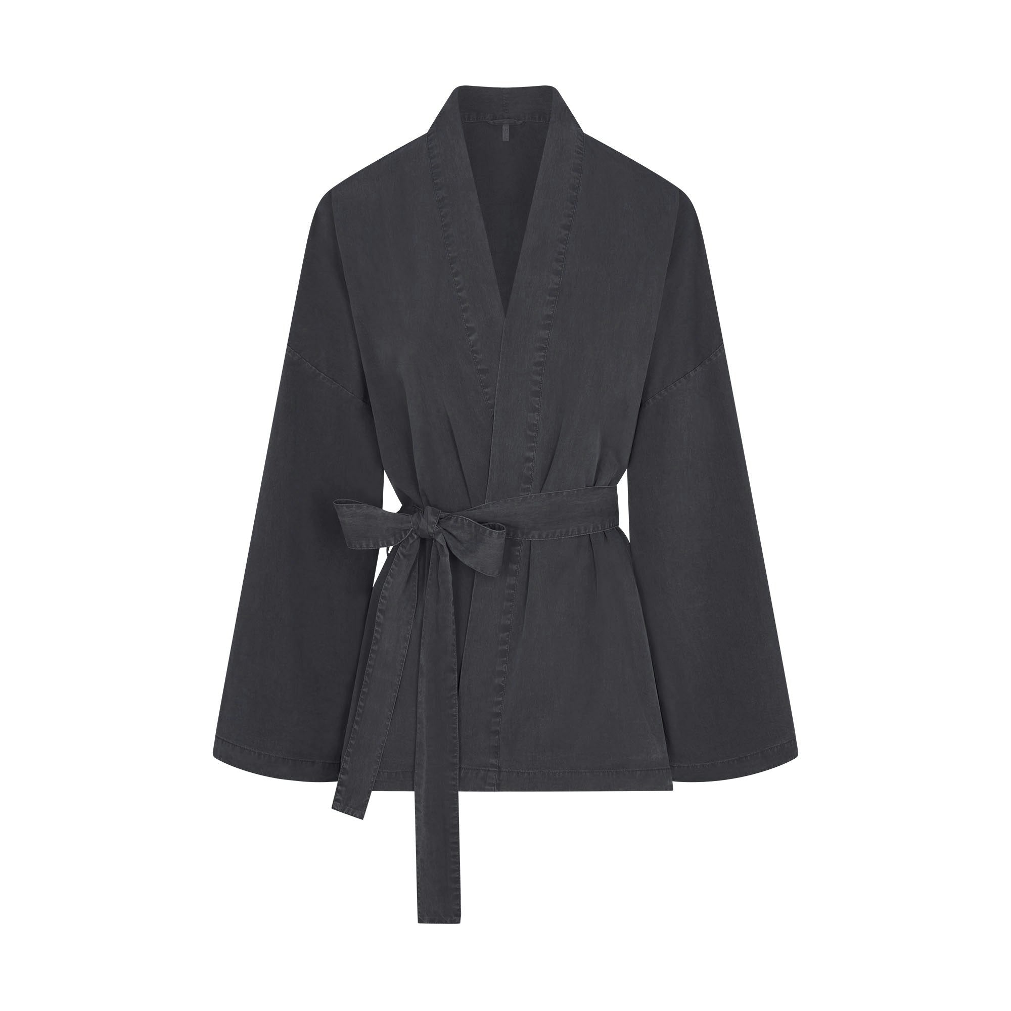 WOVEN LOUNGE OVERSIZED WRAP TOP