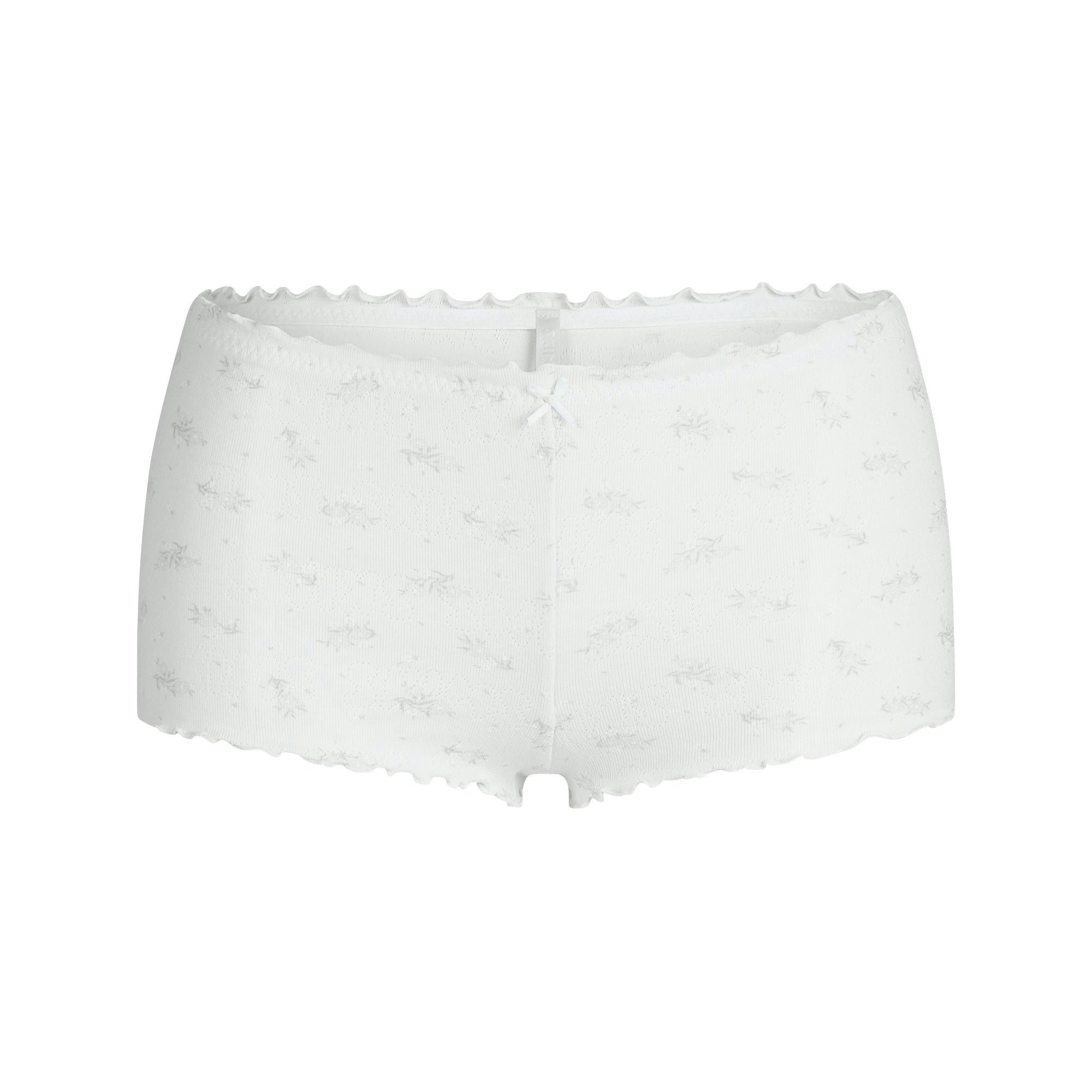 Skims Logo Pointelle Long Sleeve Set Pacific Floral Print