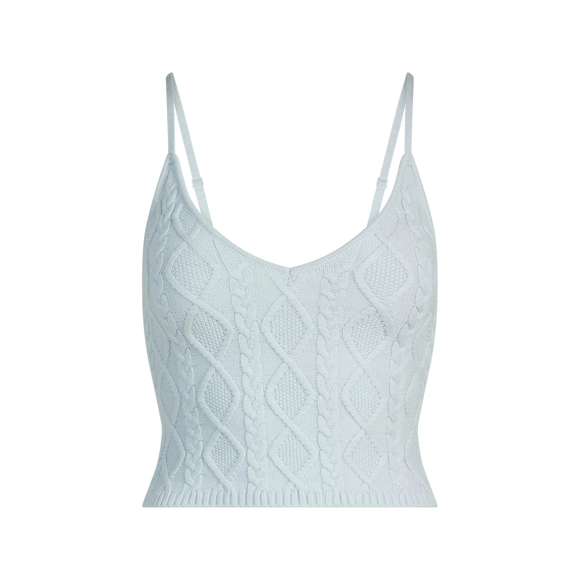 Skims Sweater Knits Cable Knit Cami Zen Blue