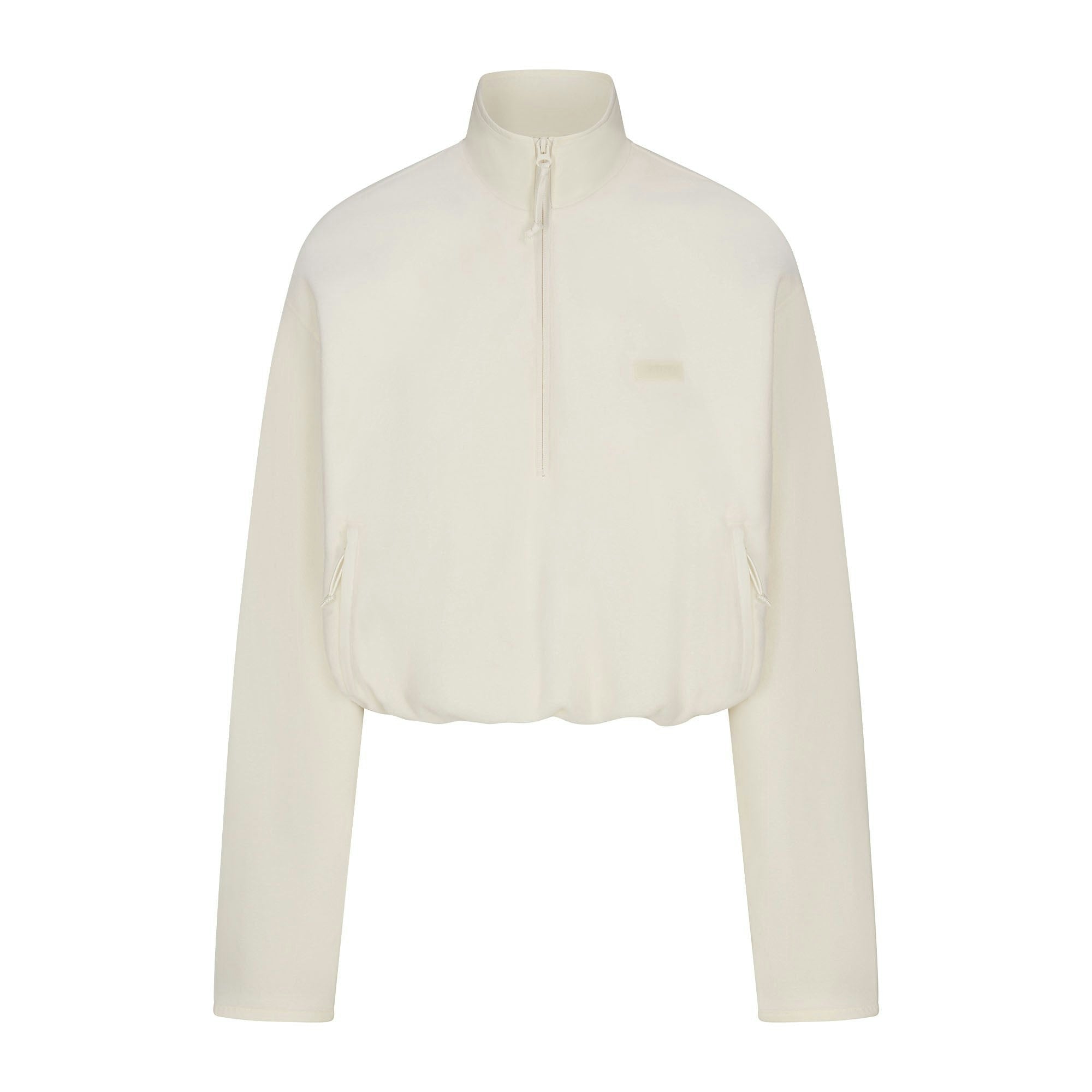 Skims Outdoor Fleece Half Zip Pullover Ecru