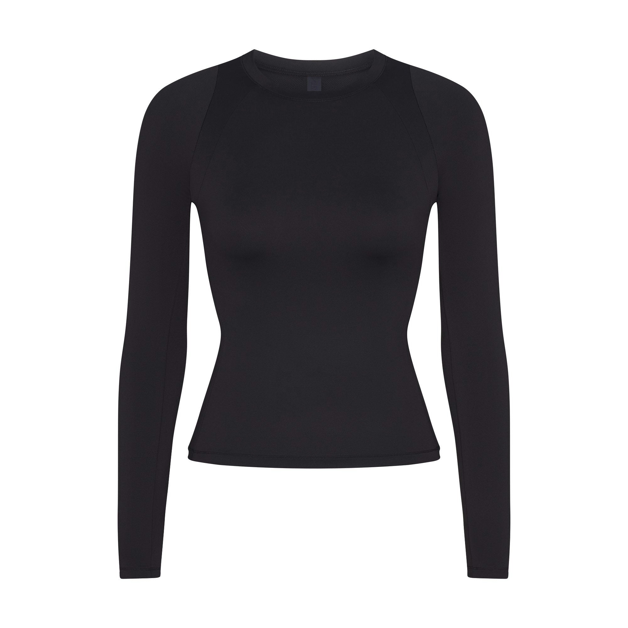 Skims Nikeskims Airy Long Sleeve Crew Neck Top Obsidian