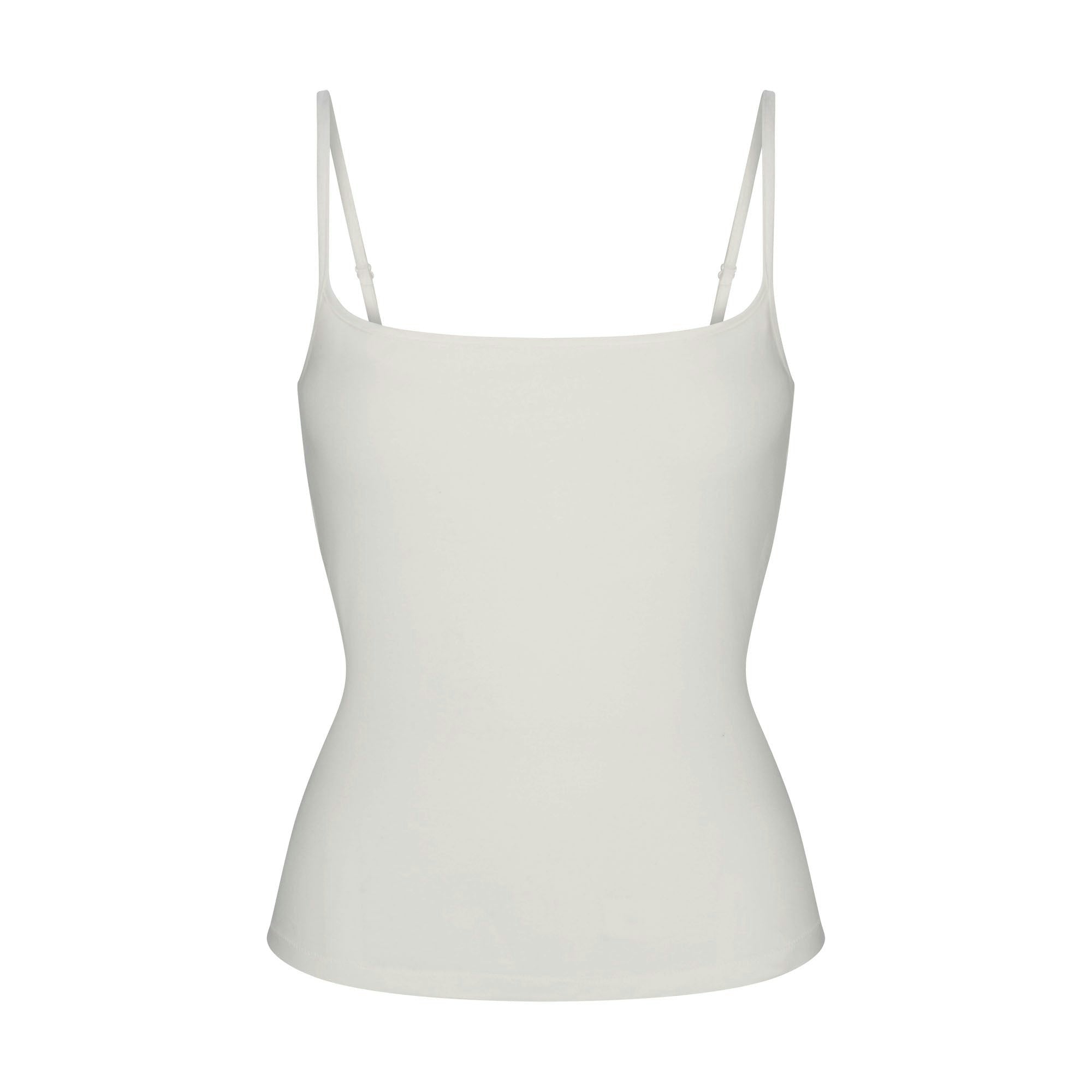 Skims Cotton Jersey Scoop Neck Cami Marble