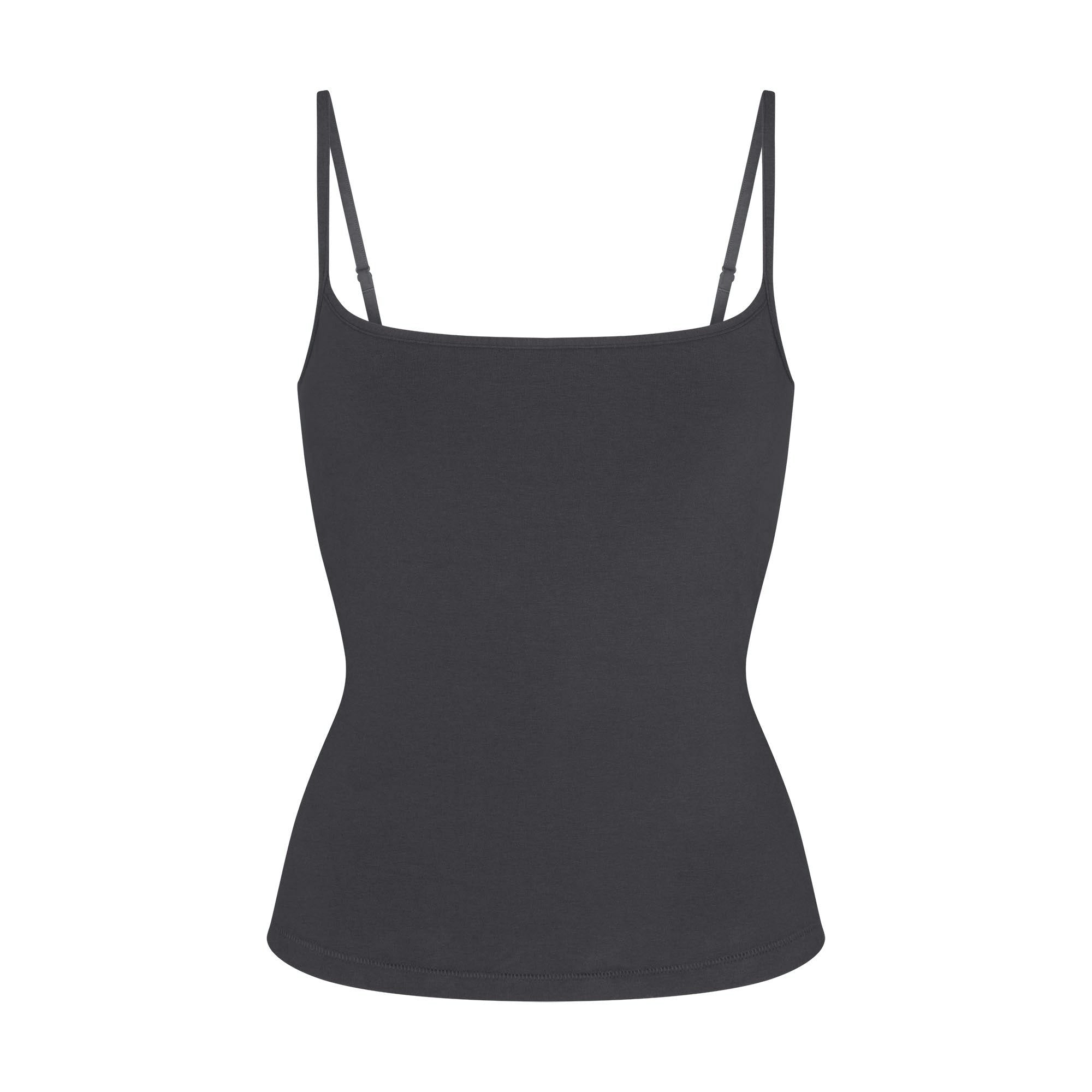 Skims Cotton Jersey Scoop Neck Cami Ash