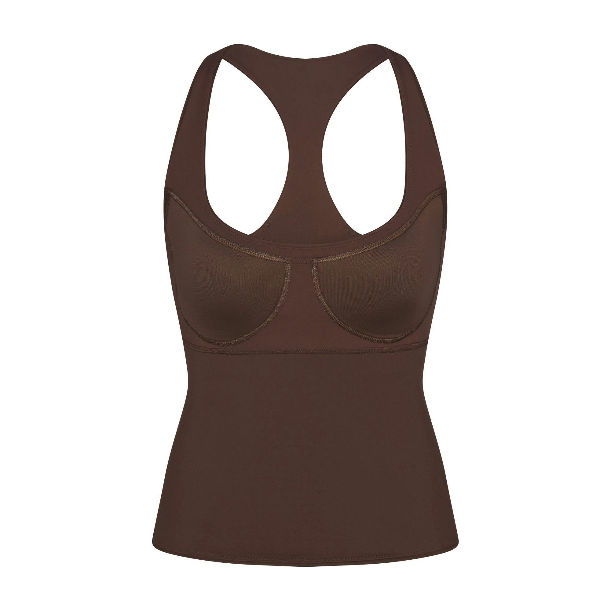 Skims Nikeskims Matte Racer Back Tank Dark Sepia