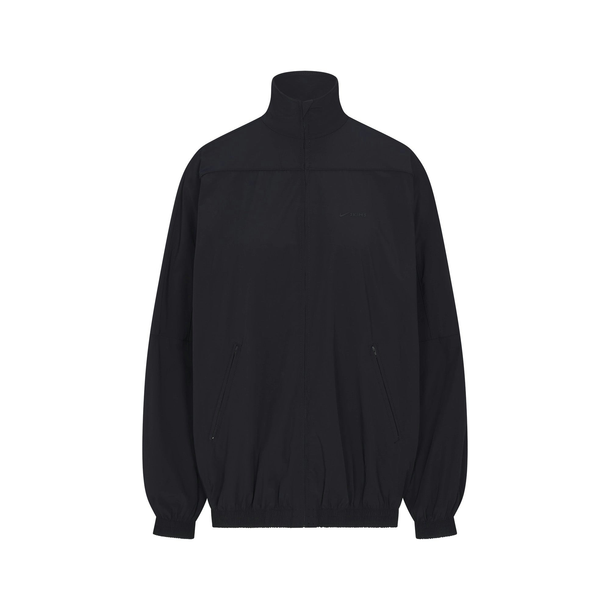 Skims Nikeskims Woven Nylon Oversized Track Jacket Obsidian