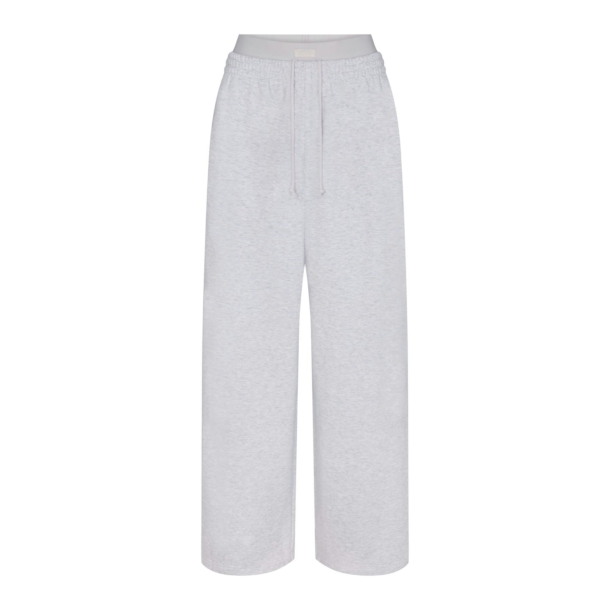 COTTON FLEECE OVERSIZED DOUBLE WAISTBAND PANT