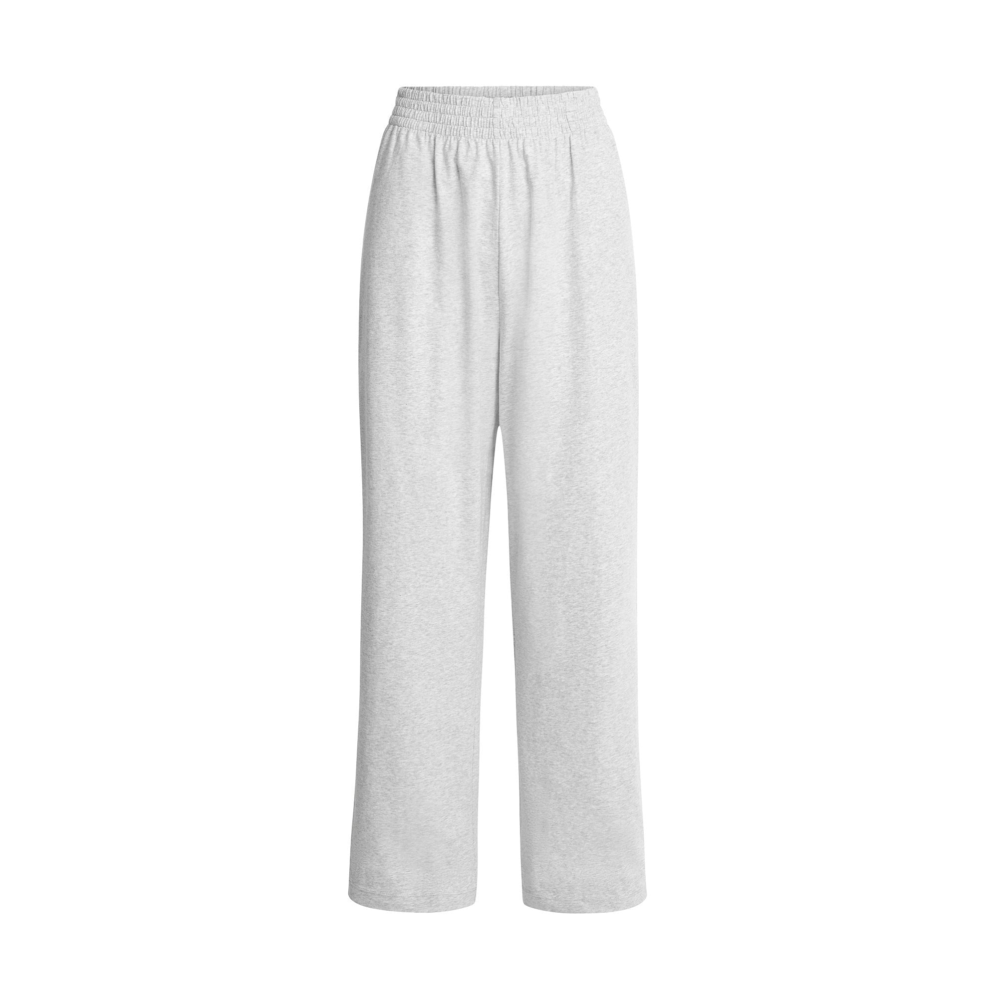 Skims Cotton Jersey Wide Leg Pant Light Heather Grey