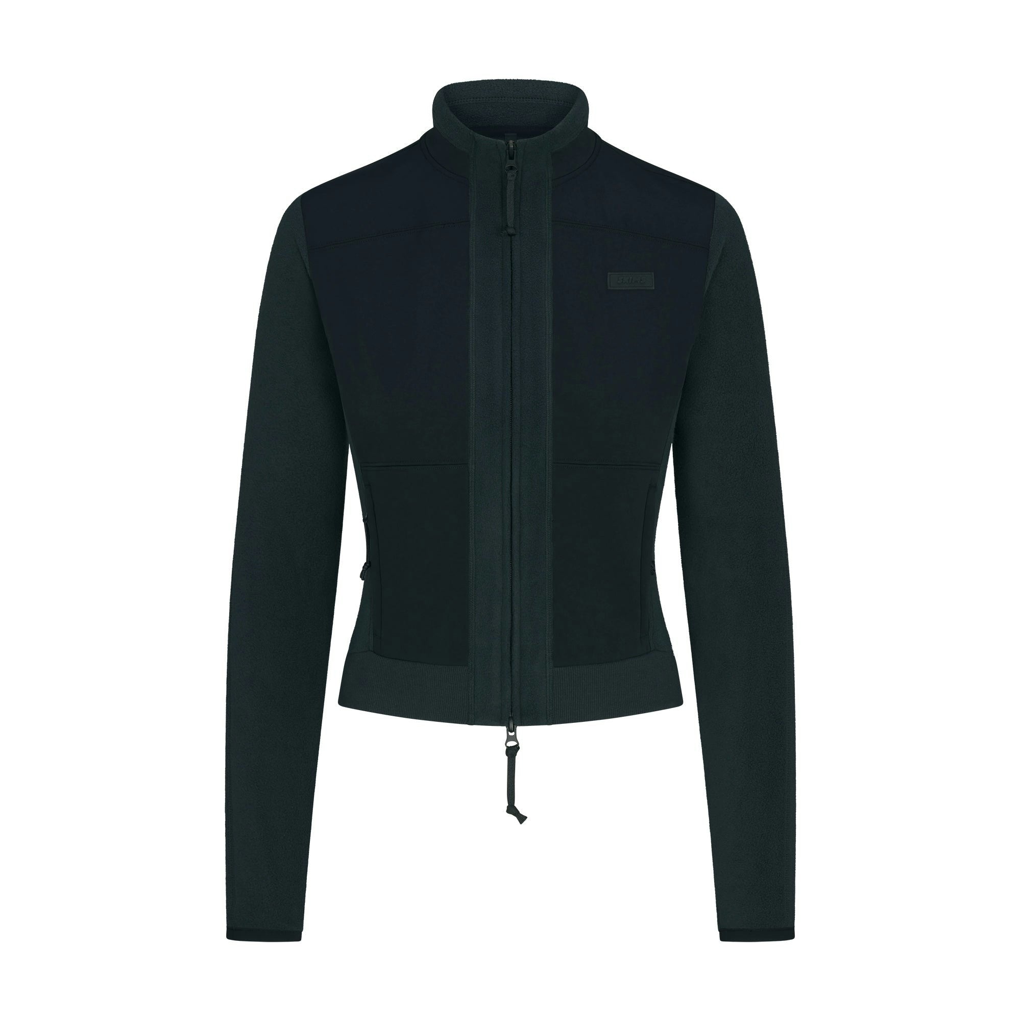 Skims Outdoor Fleece Fitted Jacket Dark Teal