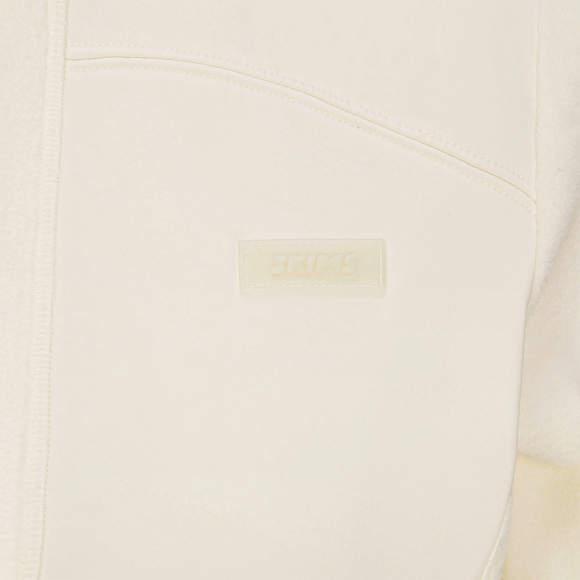 Skims Outdoor Fleece Fitted Jacket Ecru