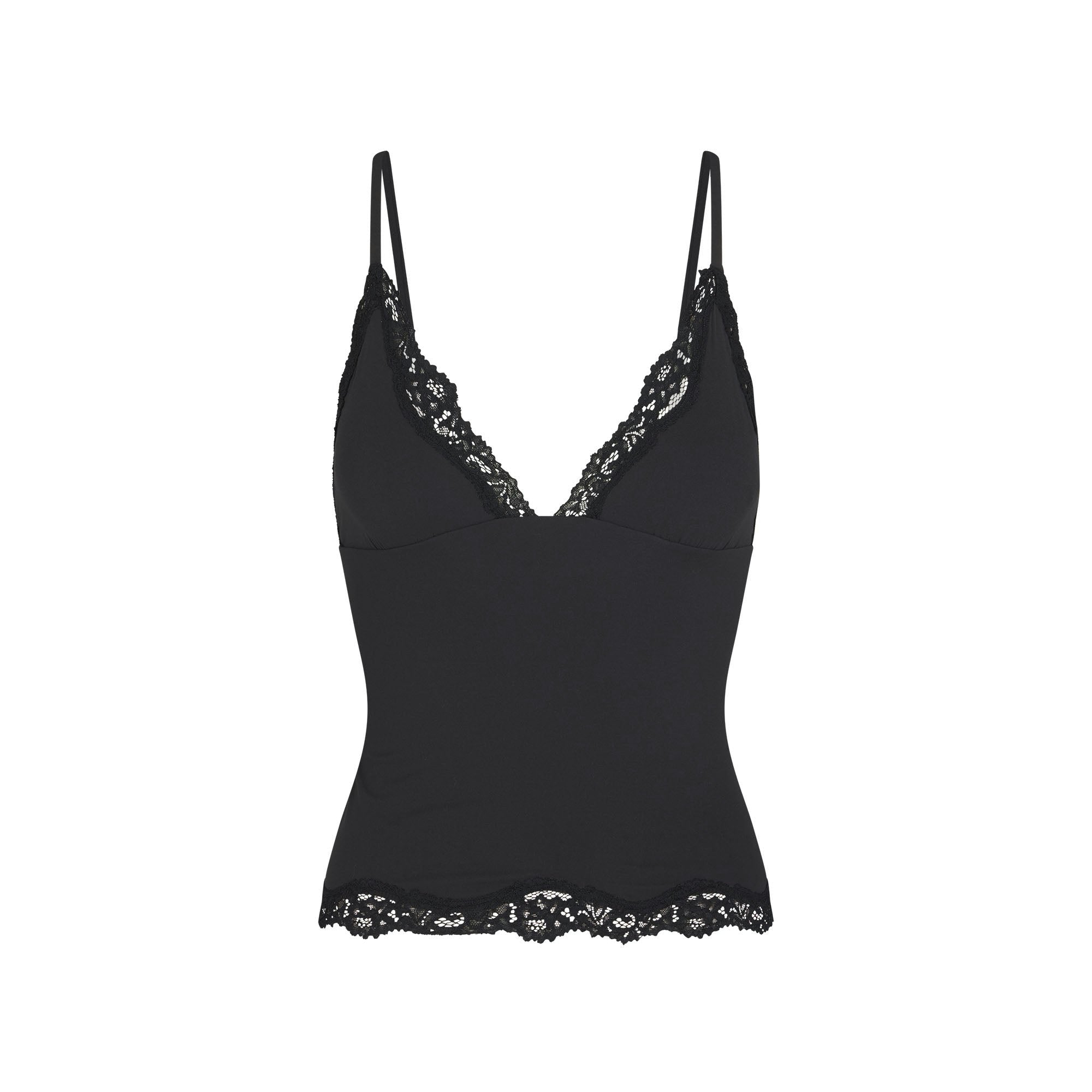 Skims Fits Everybody Lace Triangle Cami Onyx
