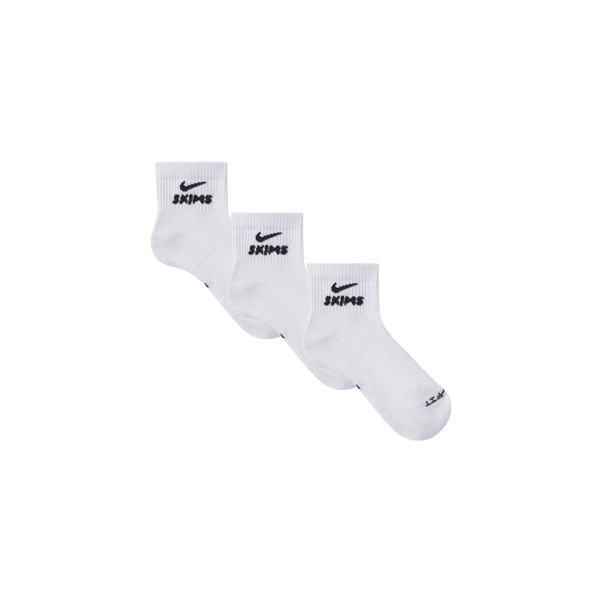 Skims Nikeskims Accessories Dri-Fit Quarter Crew Sock 3-Pack Snow