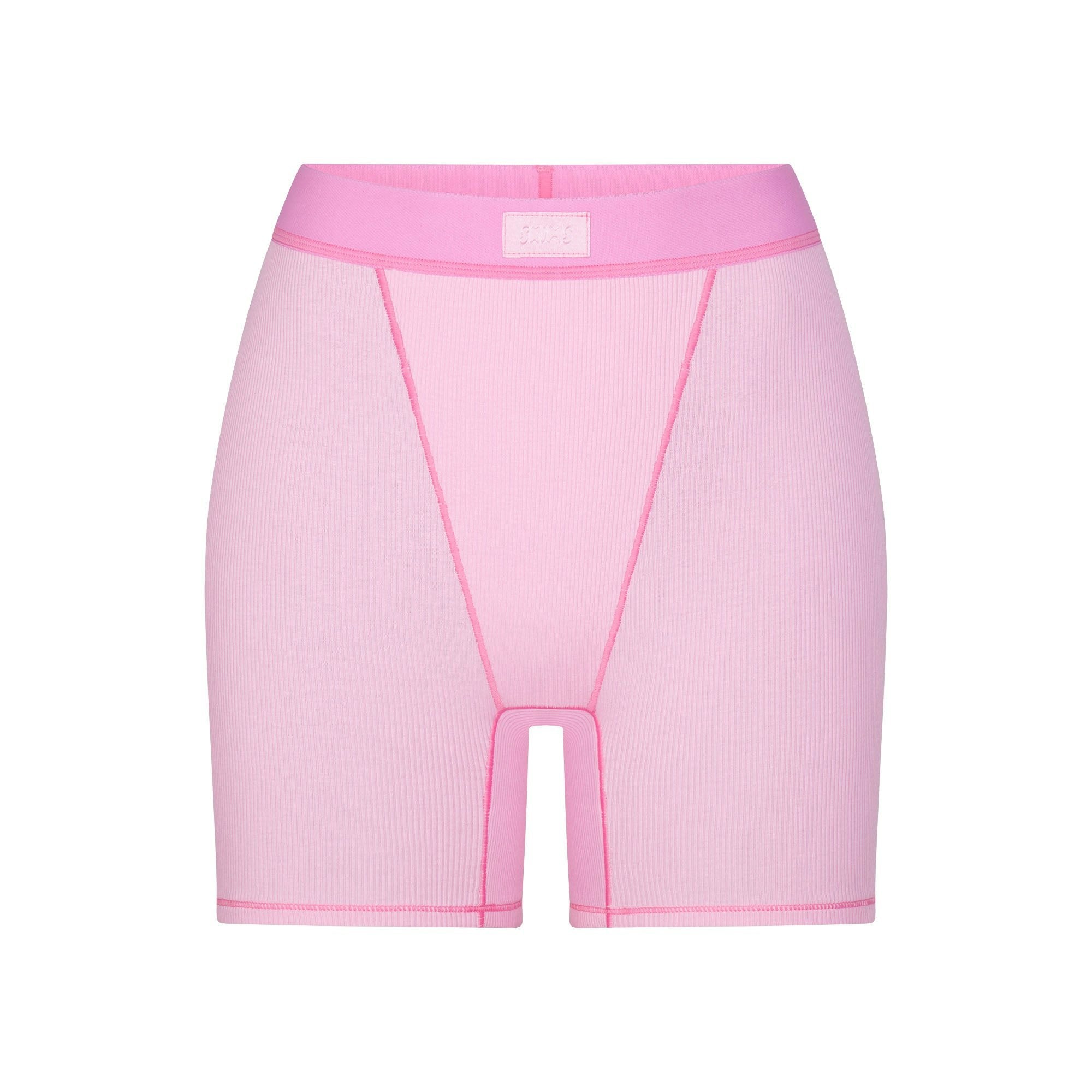Skims Cotton Rib Boxer Bubble Gum