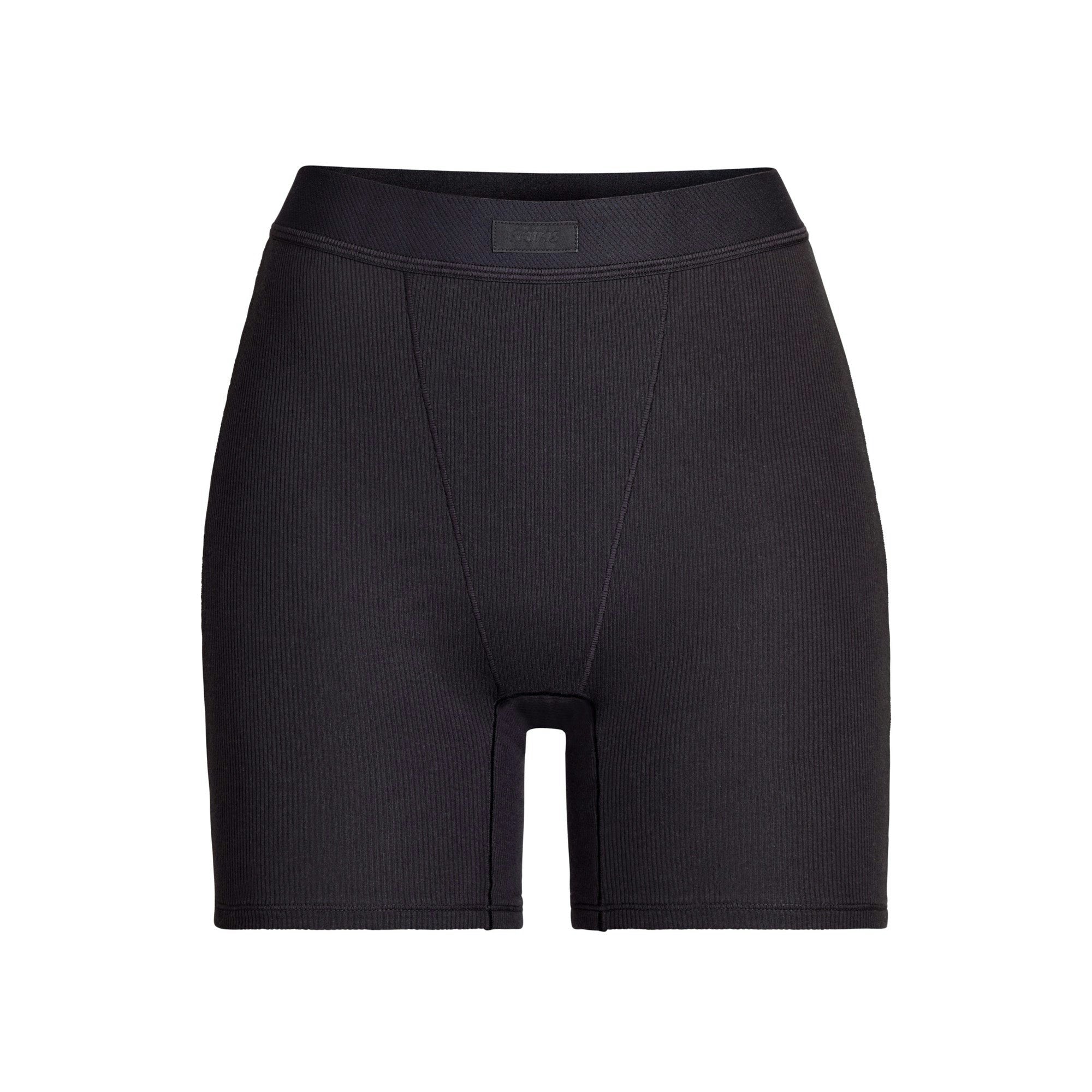 Skims Cotton Rib Boxer Soot