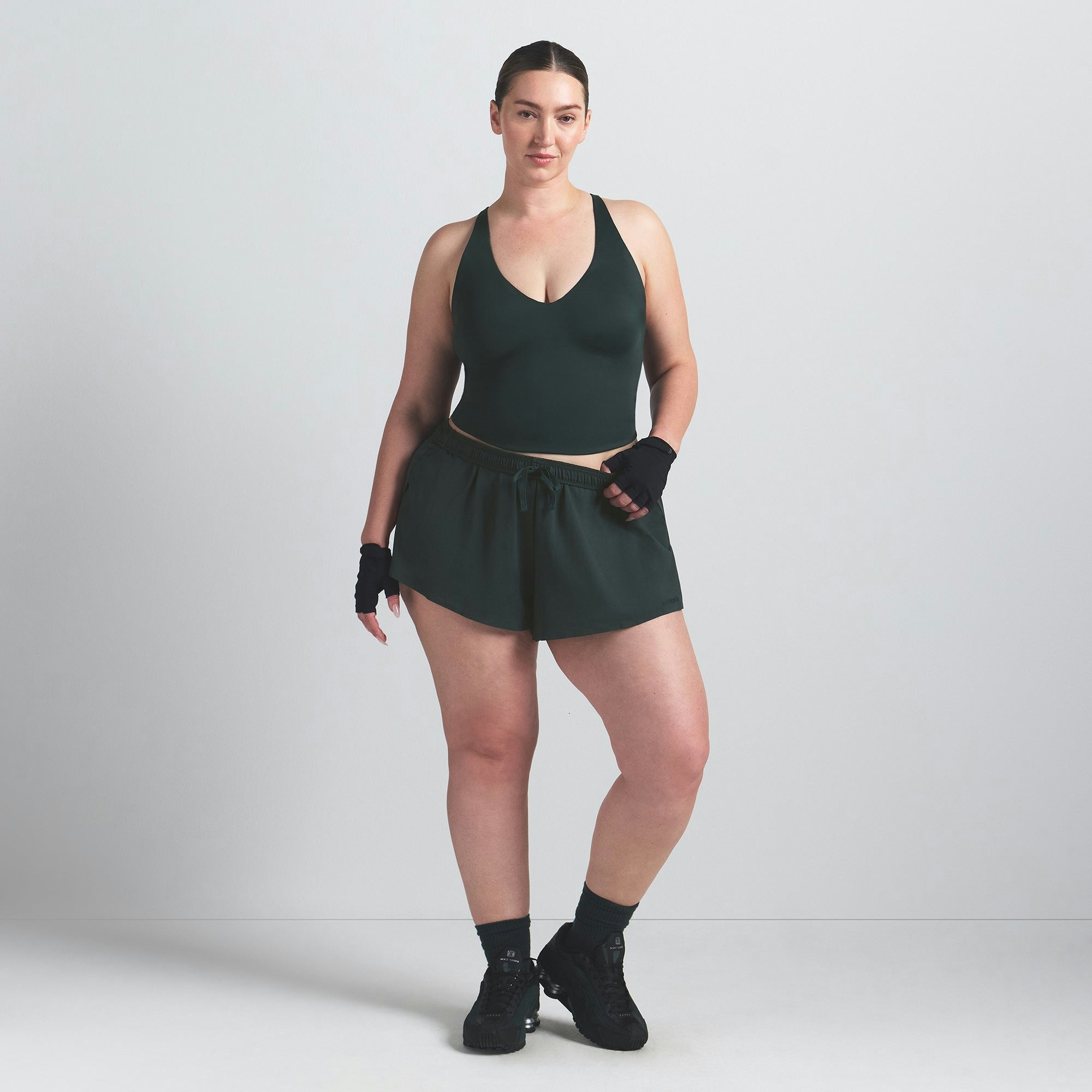 Skims Nikeskims Shine V-Neck Tank Dark Teal