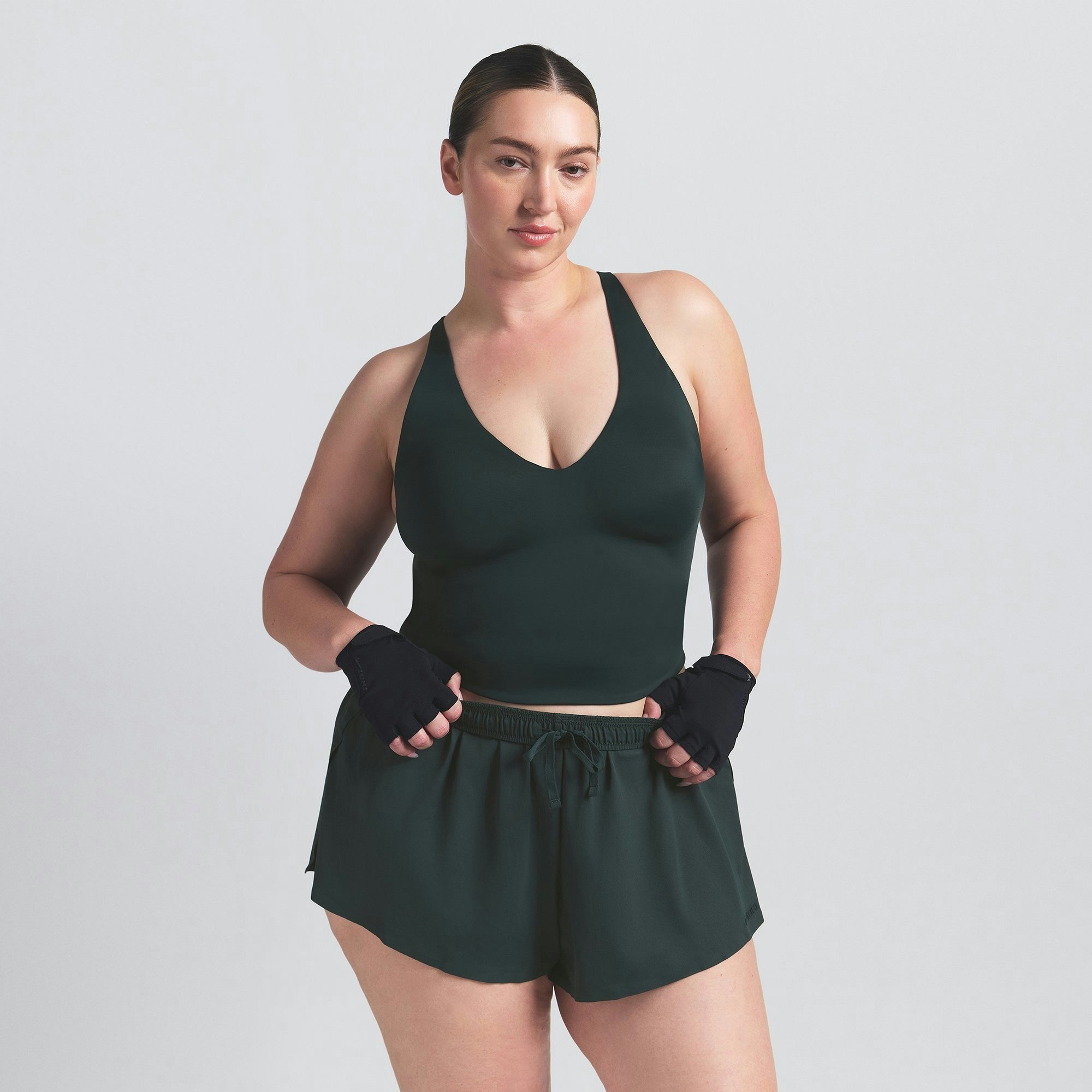Skims Nikeskims Shine V-Neck Tank Dark Teal