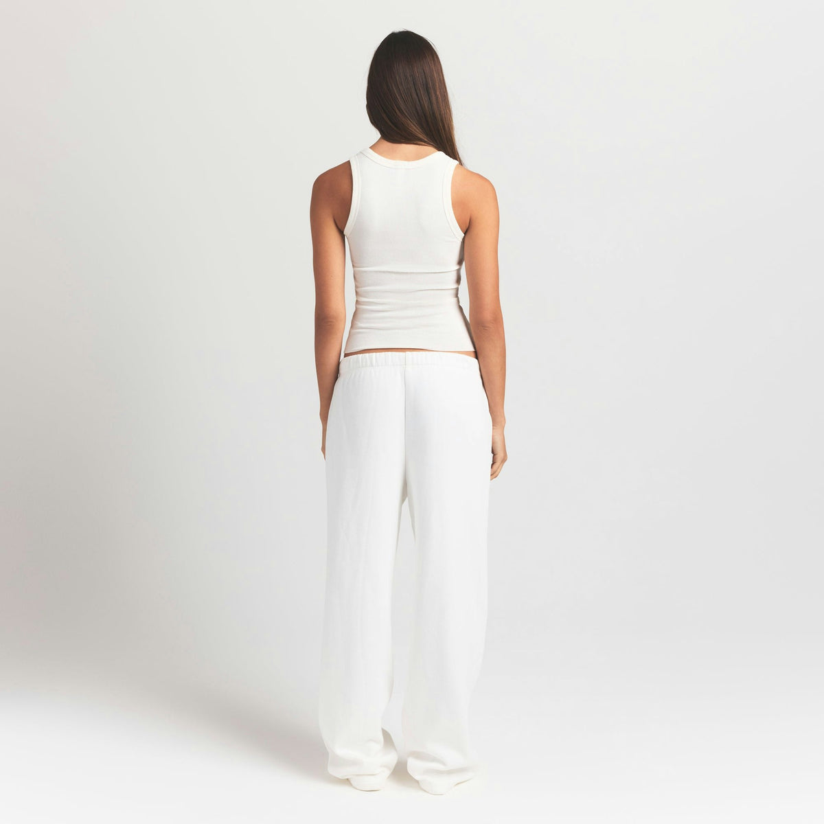 Skims Cotton Rib Scoop Neck Tank Marble