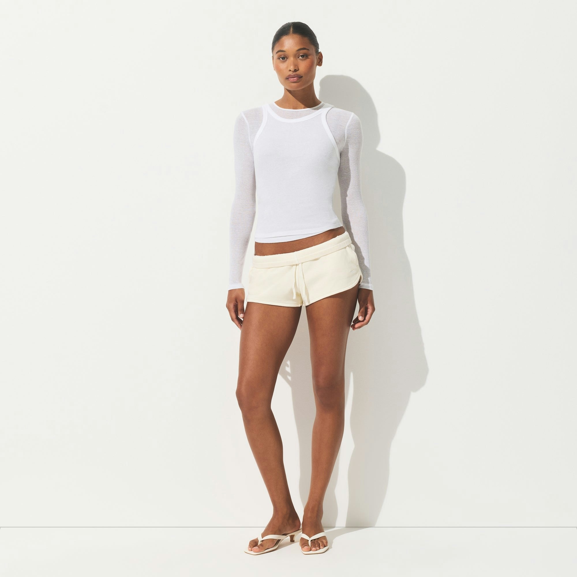 Skims Sheer Rib Tank Snow
