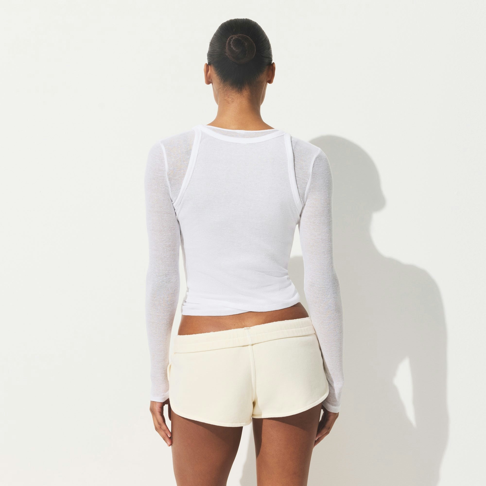 Skims Sheer Rib Tank Snow