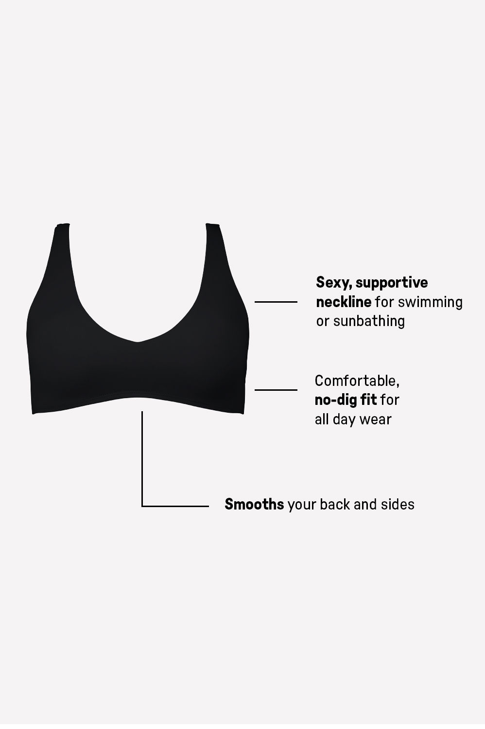 Fabletics Shaping Swim Plunge Bikini Top