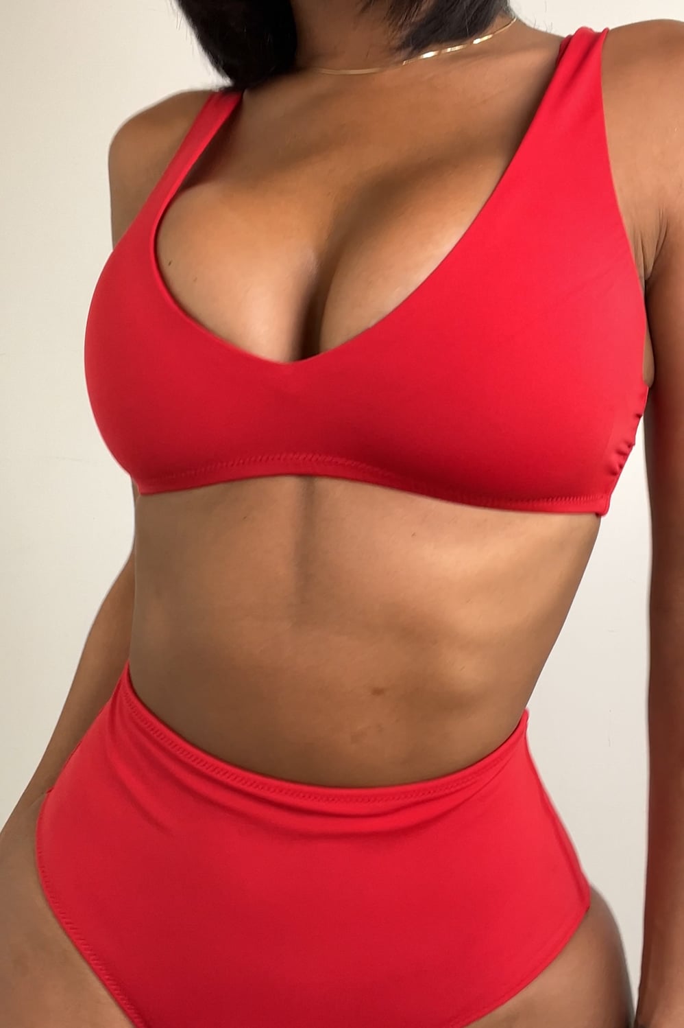 Fabletics Shaping Swim Plunge Bikini Top