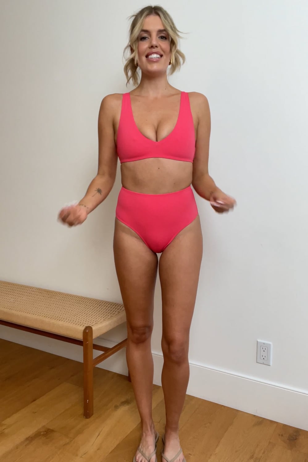 Fabletics Shaping Swim Plunge Bikini Top