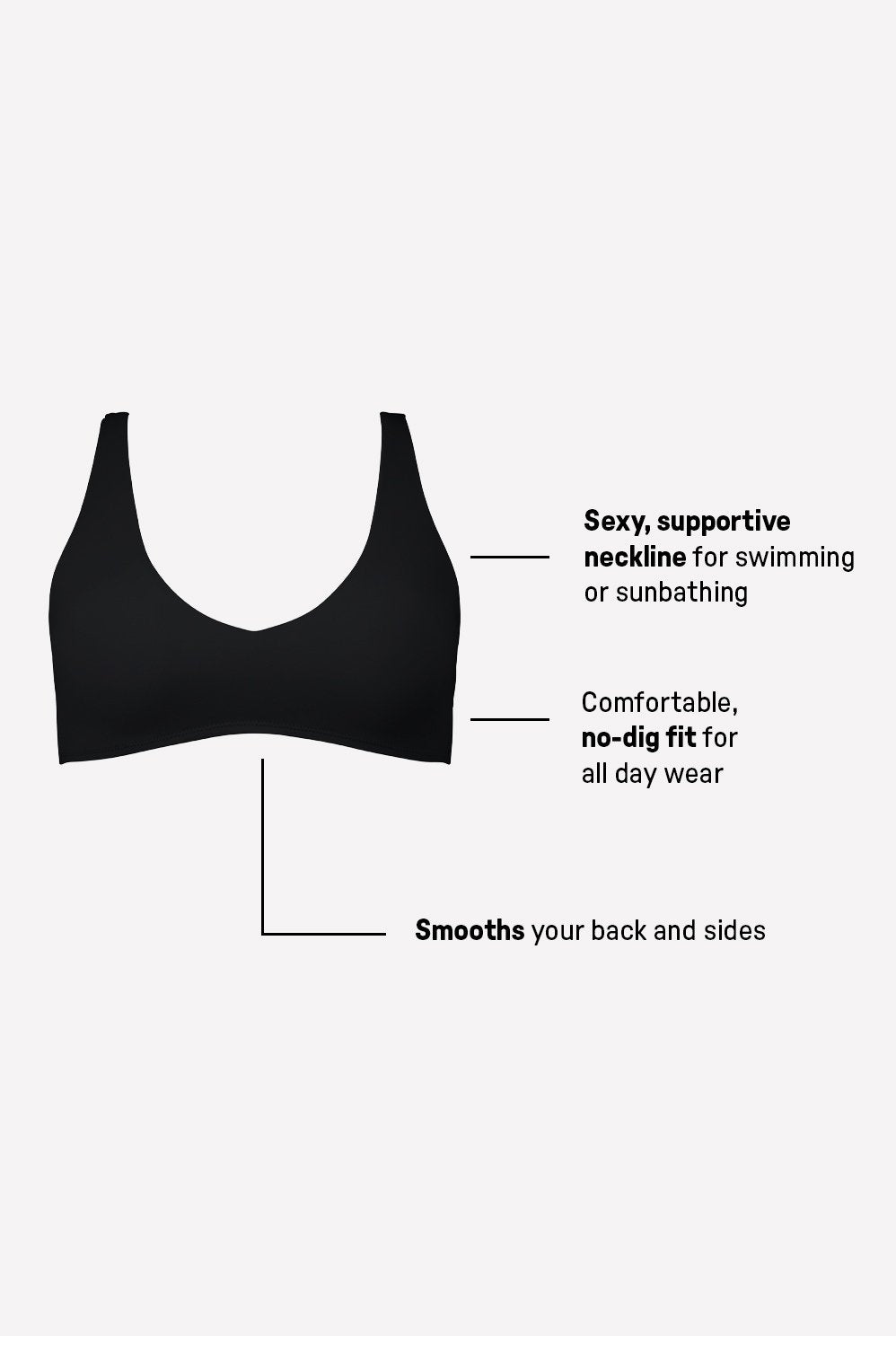 Fabletics Shaping Swim Plunge Bikini Top