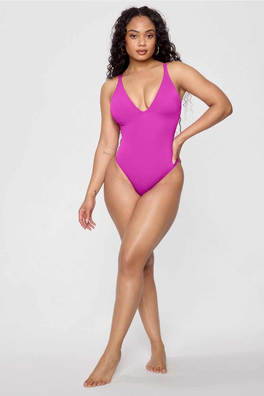 Fabletics Shaping Swim Plunge One Piece