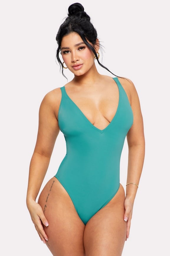 Fabletics Shaping Swim Plunge One Piece