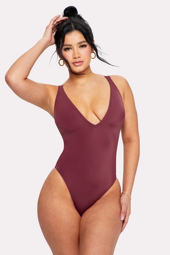 Fabletics Shaping Swim Plunge One Piece