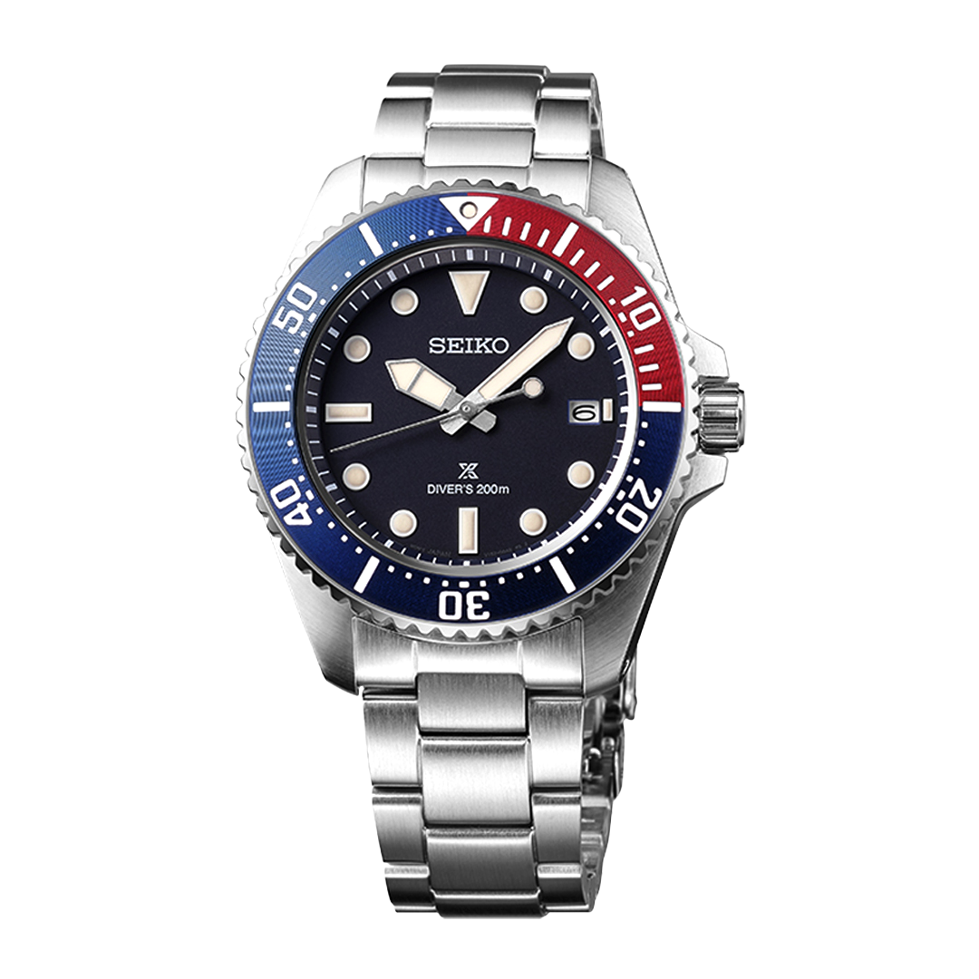 Seiko Prospex Solar DiverS In Blue-Red-Blue