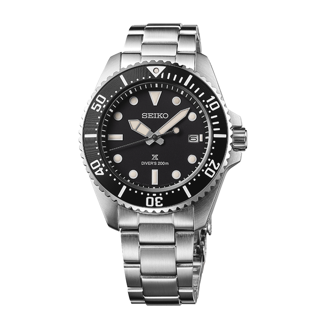 Seiko Prospex Solar DiverS In Black - Black - SNE597P1