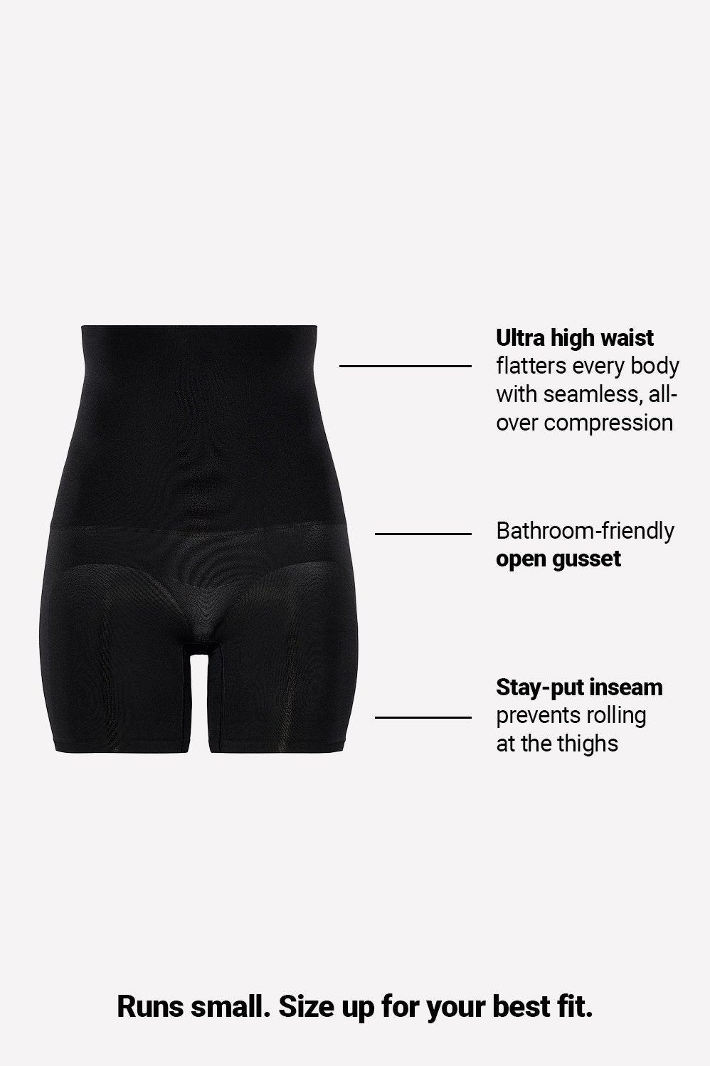 Fabletics Nearly Naked Shapewear Ultra High Waist Booty Lift Short
