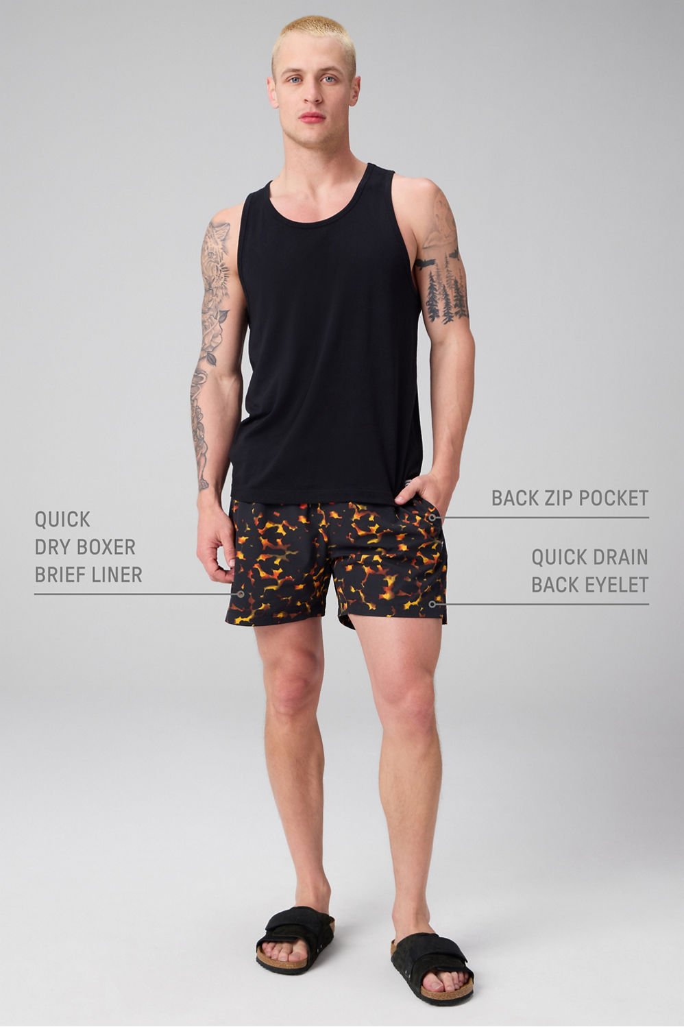 Fabletics The Swim Trunk 5in