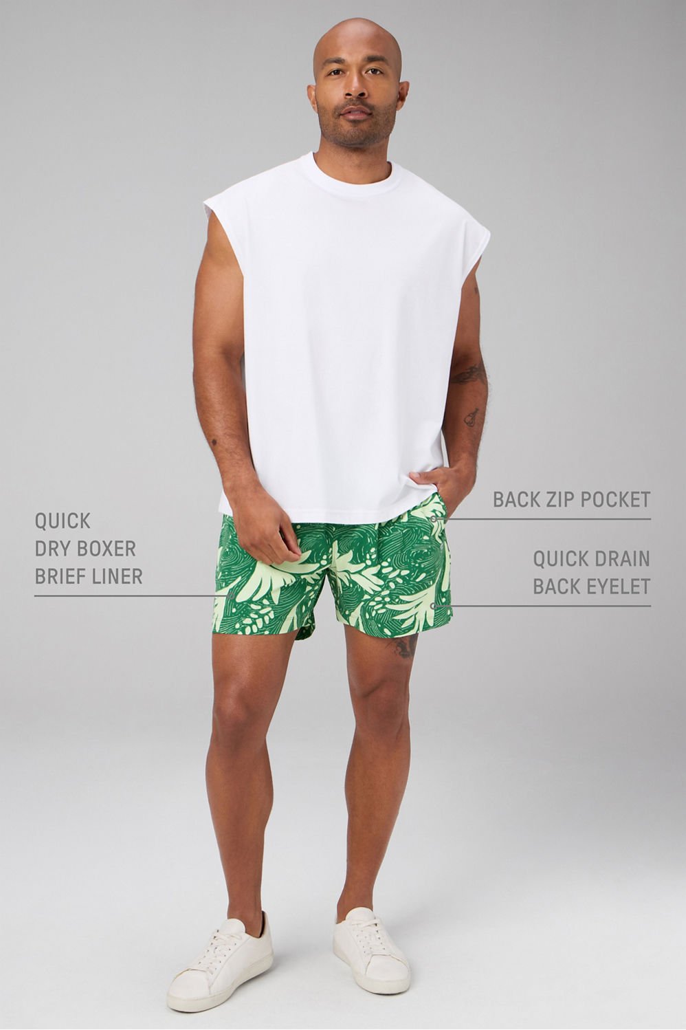 Fabletics The Swim Trunk 5in