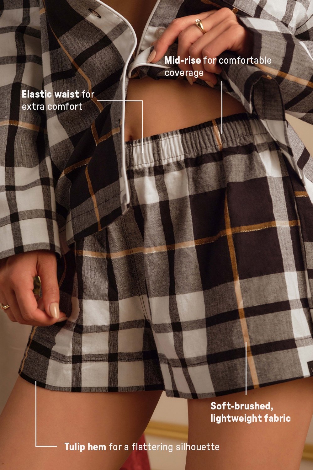 Fabletics Dream Flannel Boxer Short