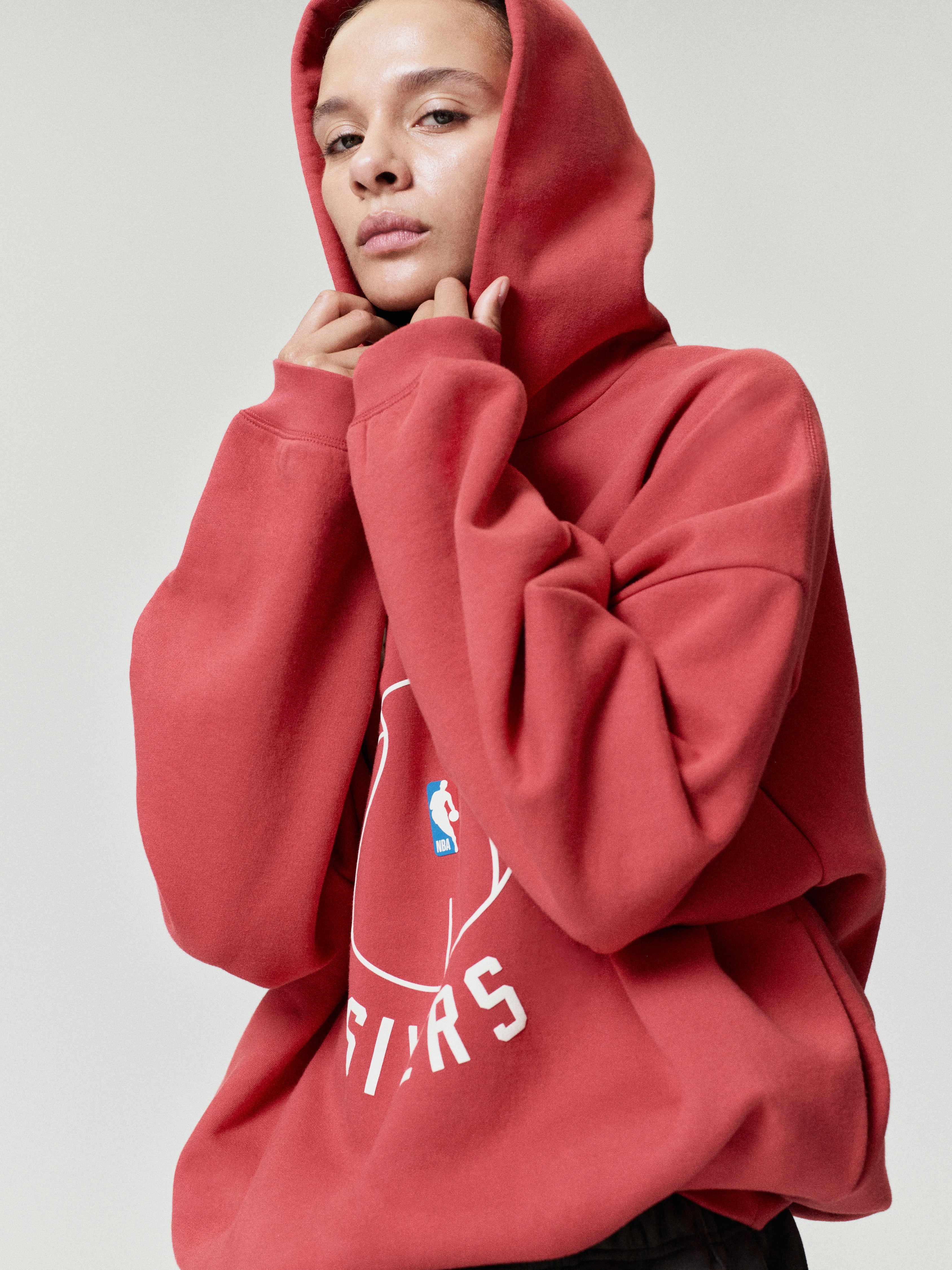 Essentials Sixers X Barkley Hendricks 90S Hoodie Faded Garnet