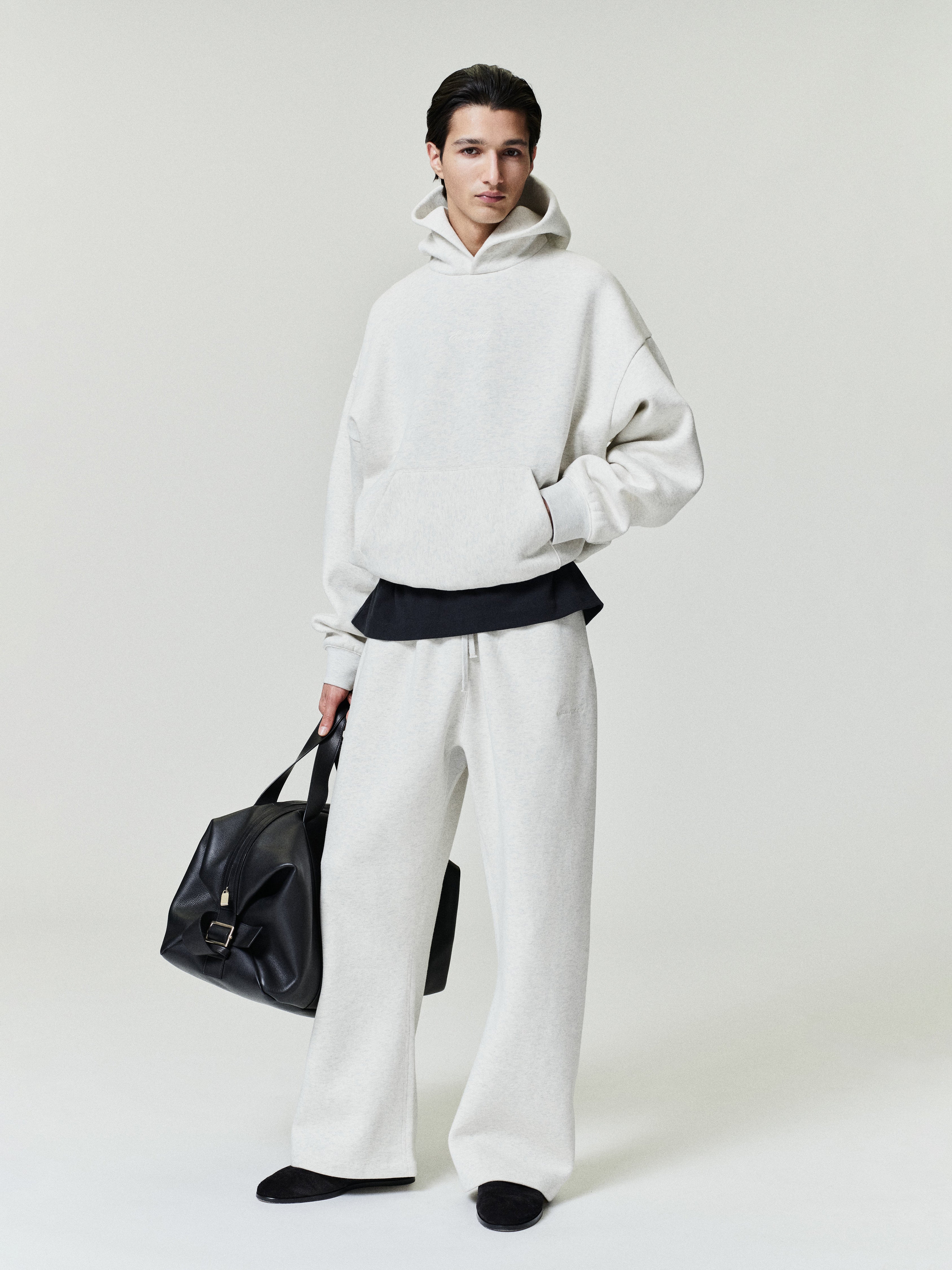 Essentials Signature Classic Flare Sweatpant Oatmeal Heather
