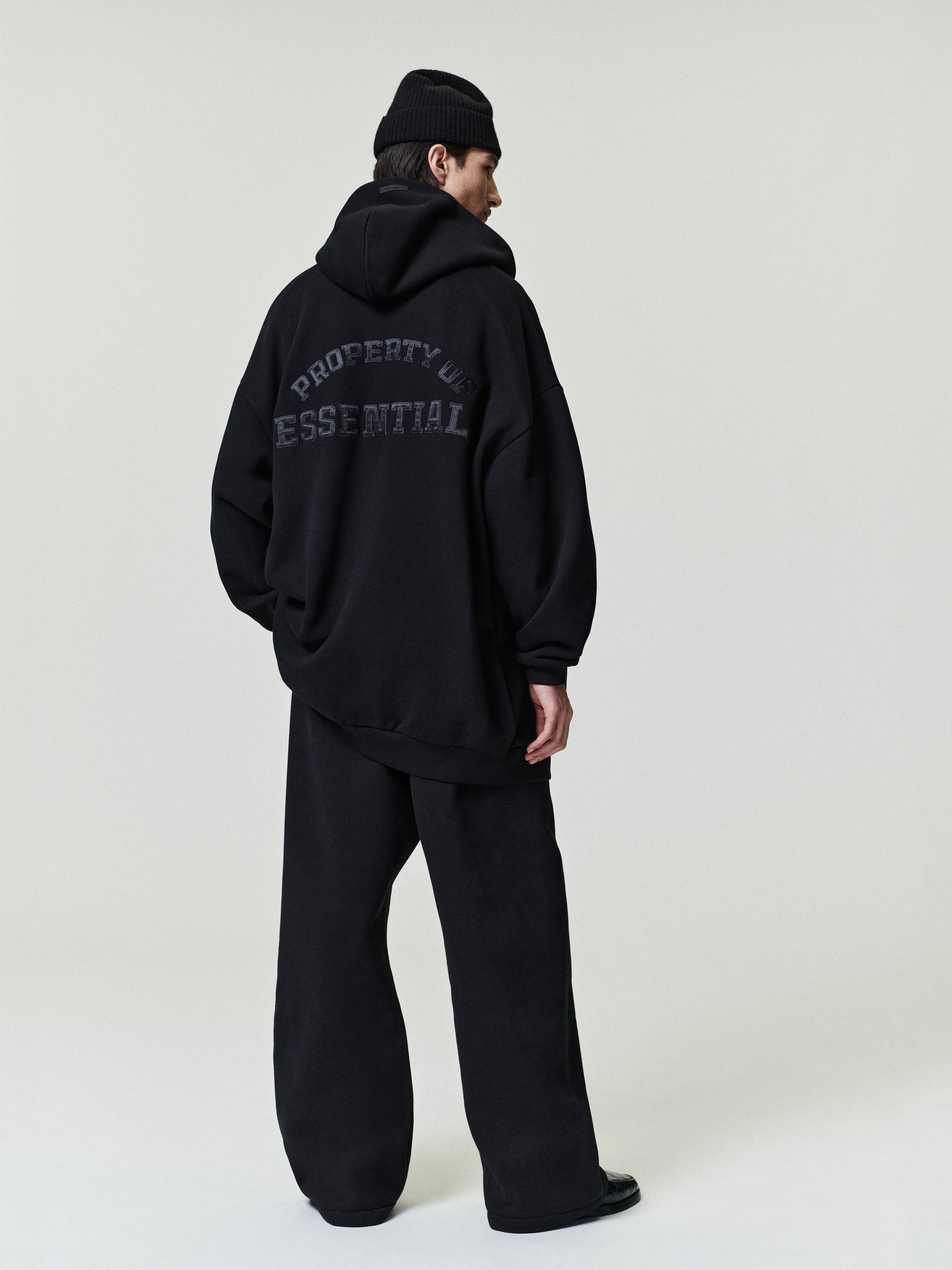 Essentials Cotton Canvas Pleat Front Pant Vintage Black