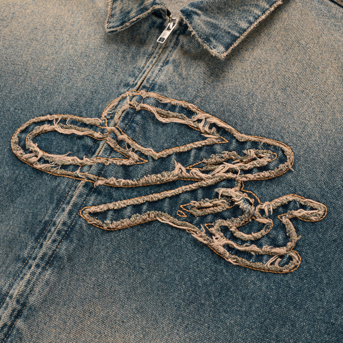 Sp5der Script Denim WORK Jacket