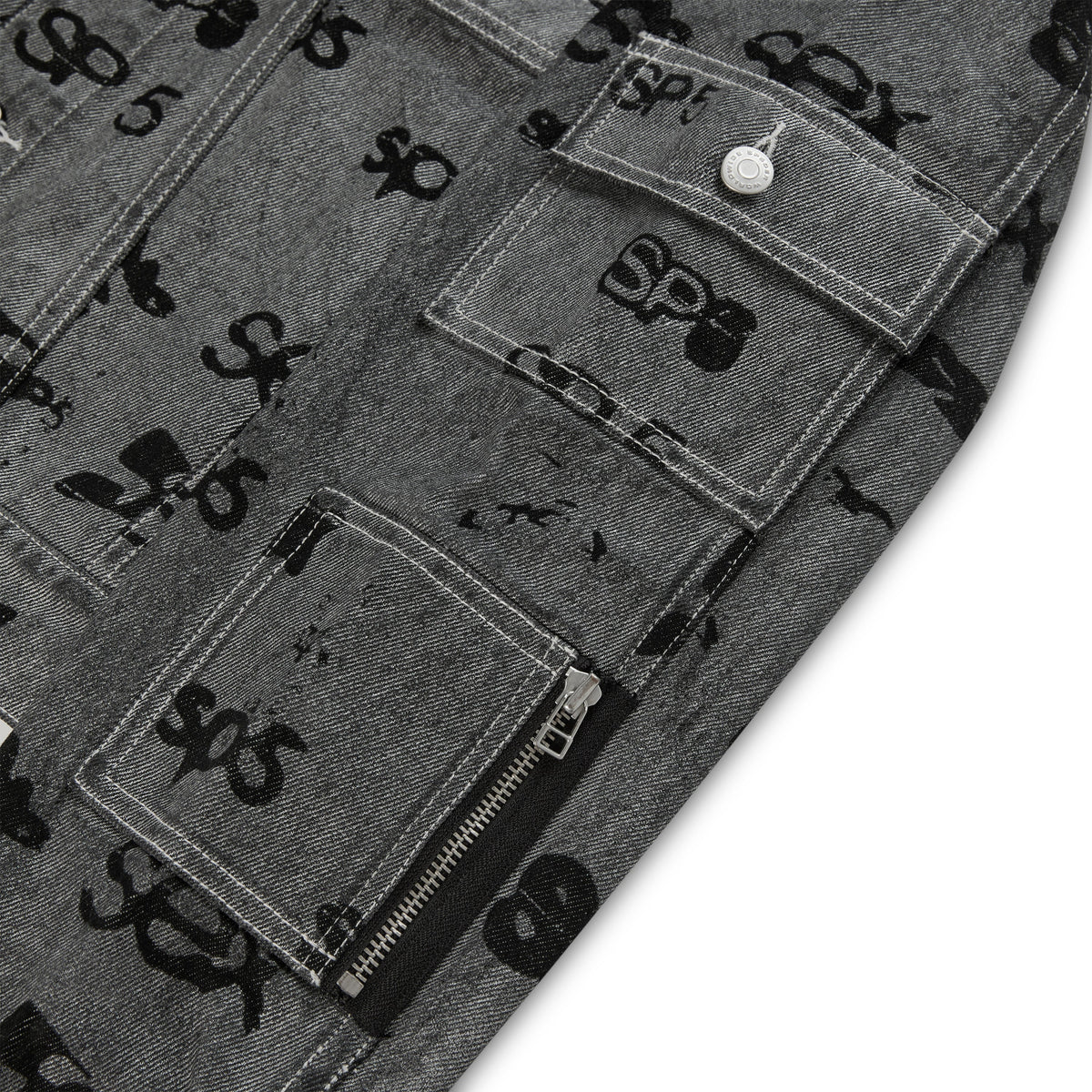 Sp5der SEX AOP FOIL Trucker Jacket