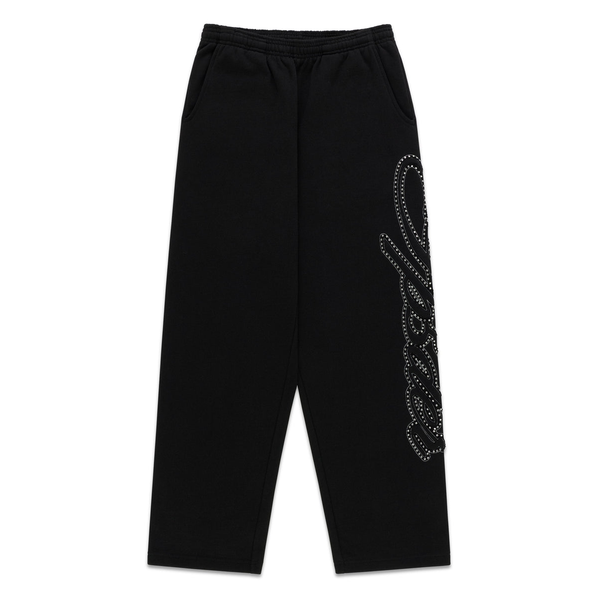 Sp5der Rhinestone Script WIDE LEG Sweatpant