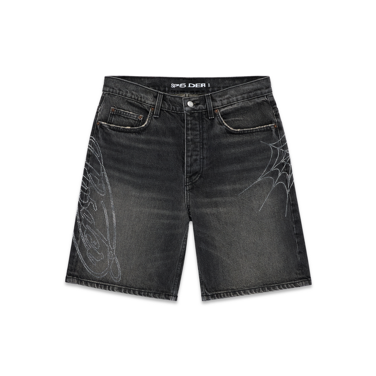 Sp5der Script WEB Denim Short