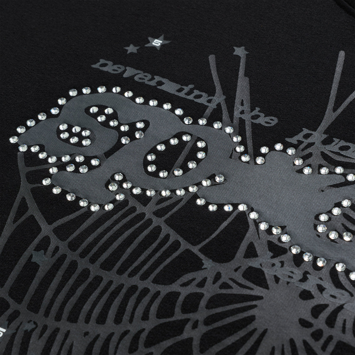 Sp5der Rhinestone PUNK V2 Hoodie