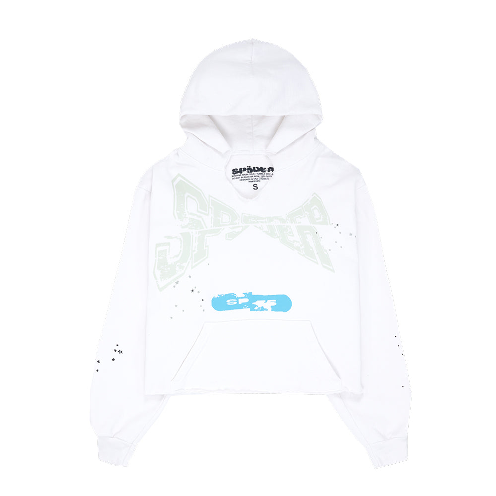 Sp5der Cropped Hoodie