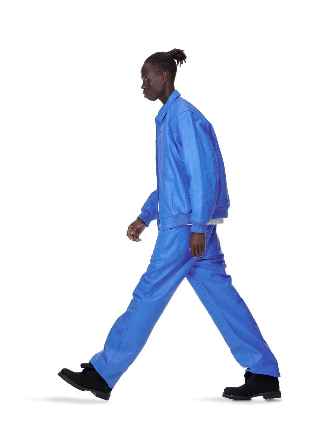 Sp5der Debossed WEB Leather PANT