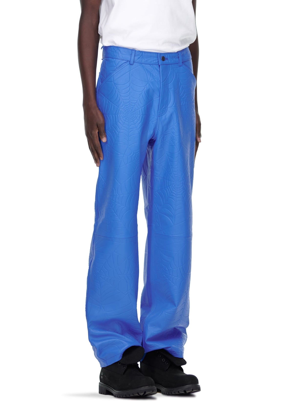 Sp5der Debossed WEB Leather PANT