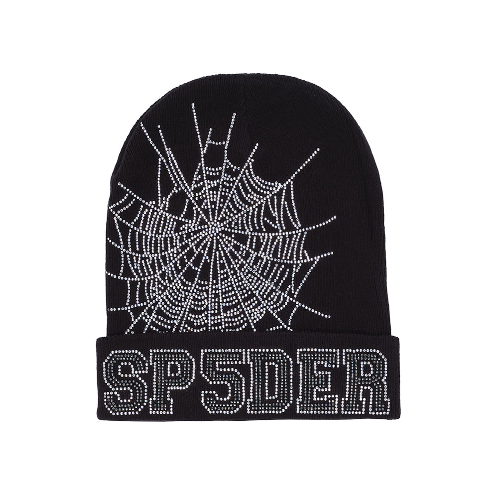 Sp5der Black WEB Beanie