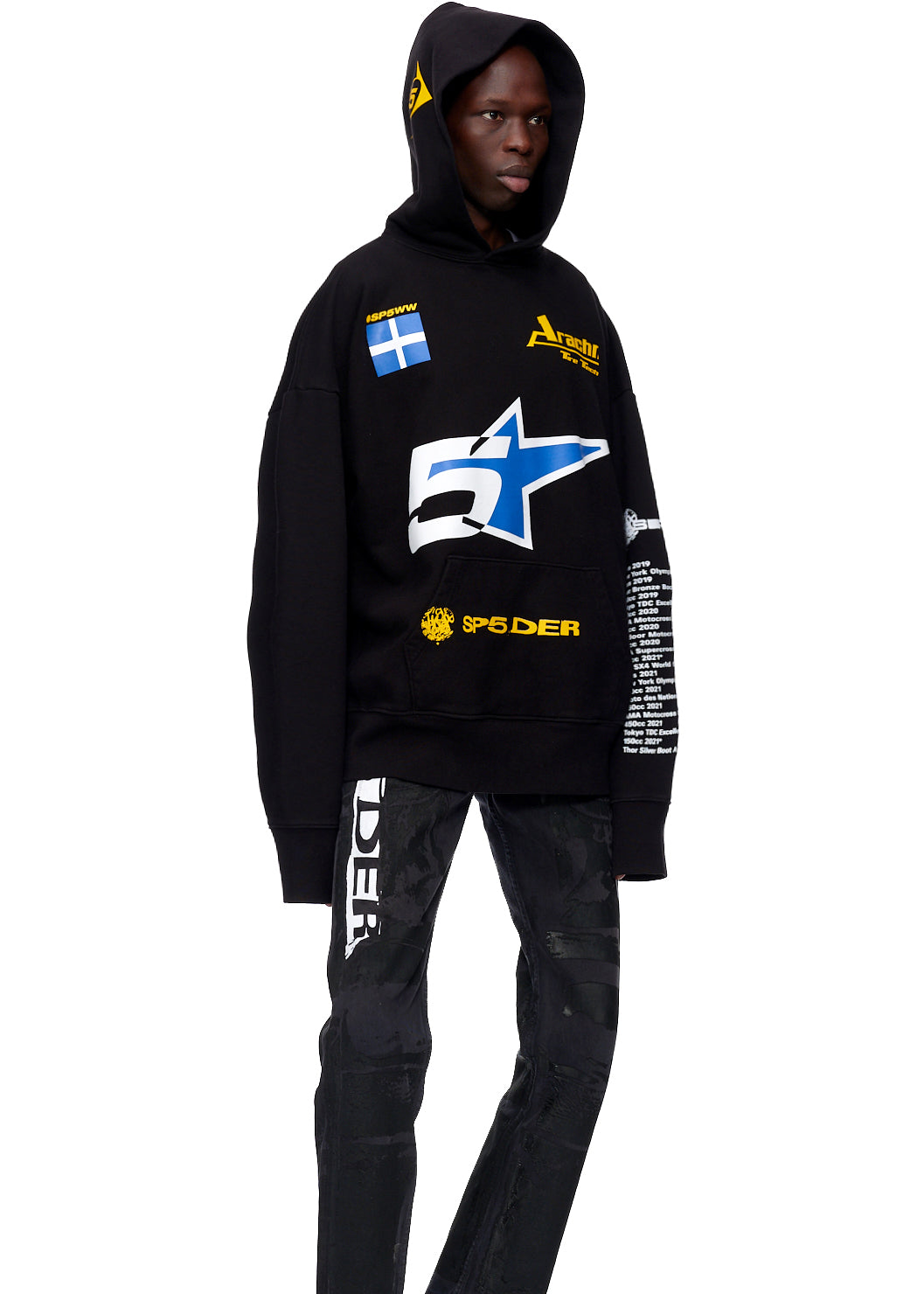 Sp5der PIT CREW Oversized Hoodie